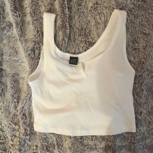 Target Wild Fable White Crop Tank Top